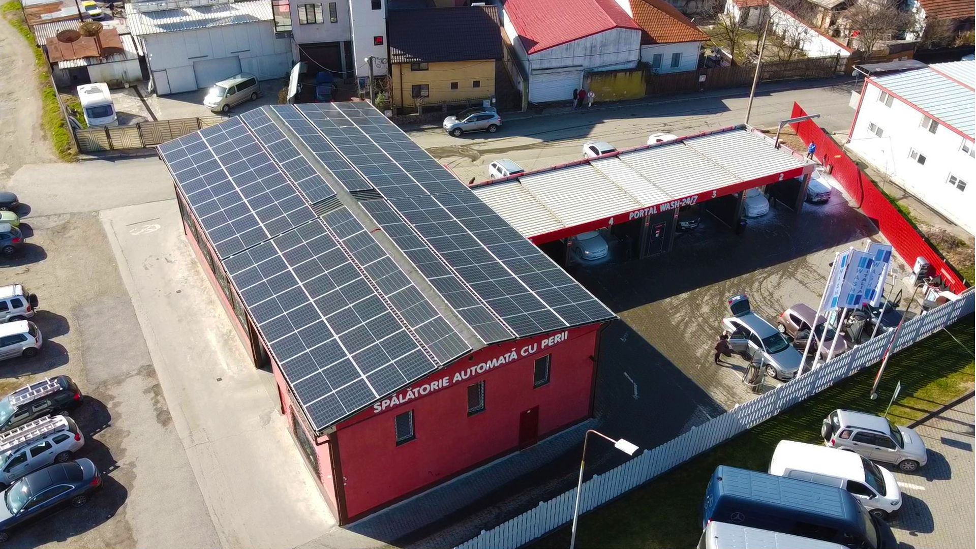 Panouri fotovoltaice pentru spalatorii auto